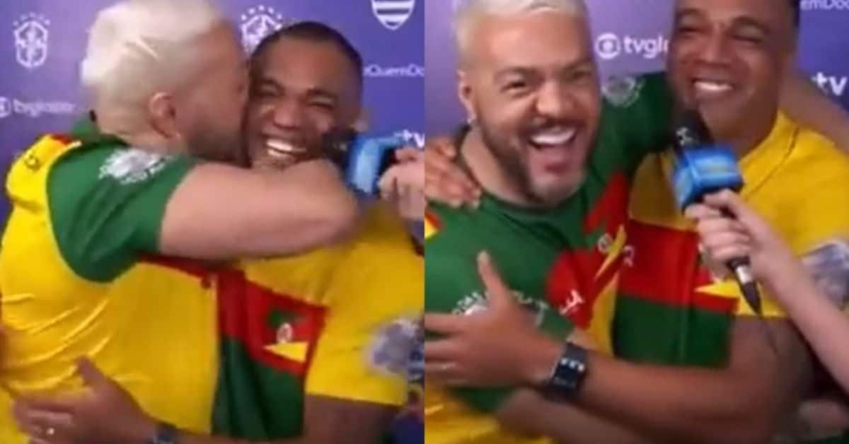 Acabou! Belo e Denilson selam paz com direito a beijinho após jogo pelo Rio Grande do Sul