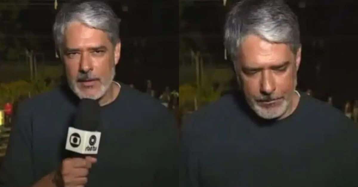 Durante Jornal Nacional, William Bonner surge abatido em reportagem no RS