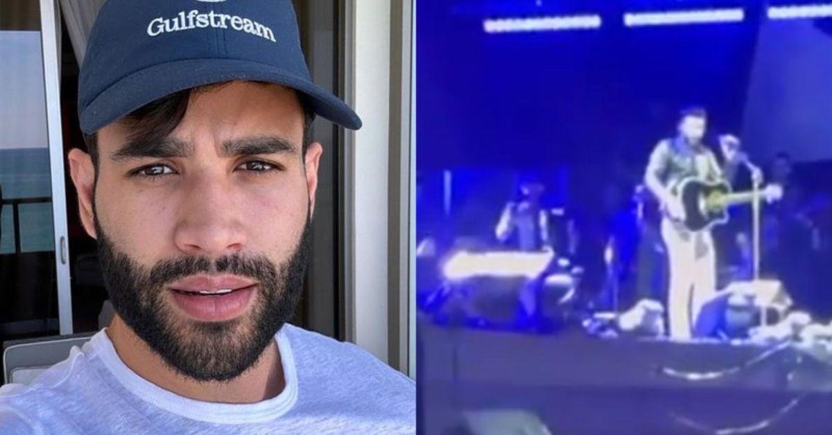 Fã tenta invadir palco durante show de Gusttavo Lima e acaba caindo sobre o público