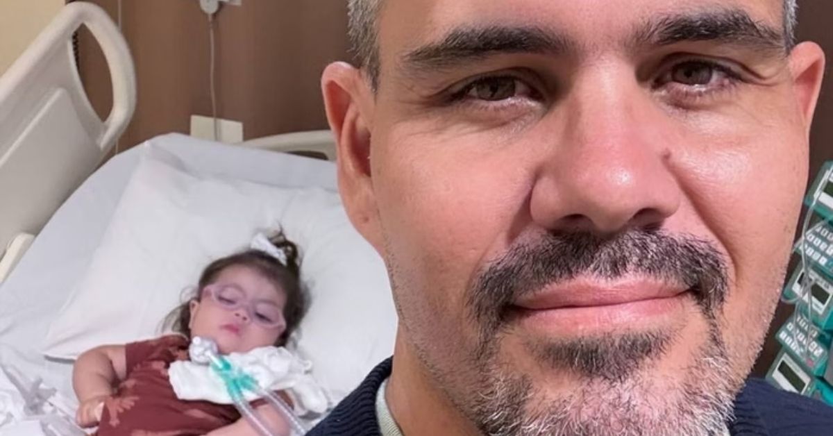 Juliano Cazarré e esposa pedem por orações após filha ser internada: ‘Preciso entregar para Deus’