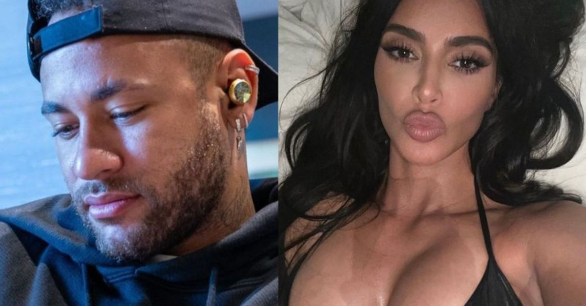 Neymar Jr exibe presente intimo que recebeu da marca de Kim Kardashian